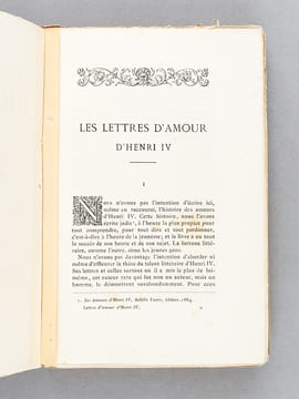 Lettres d'Amour d'Henri IV. Publiées avec une préface par M. de Lescure. HENRI IV ; LESCURE, M. de 