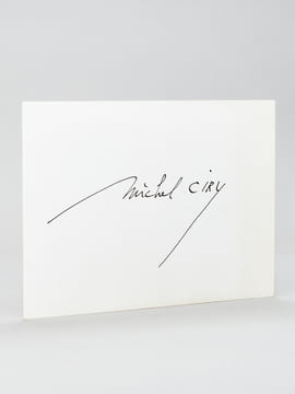 Michel Ciry. Huiles - Aquarelles - Gravures. Galerie Patrick Héraud [ Avec une belle lettre autographe signée de Michel Ciry ] Carton d'invitation au ...