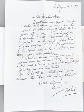 Michel Ciry. Huiles - Aquarelles - Gravures. Galerie Patrick Héraud [ Avec une belle lettre autographe signée de Michel Ciry ] Carton d'invitation au ...
