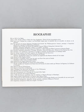 Michel Ciry. Huiles - Aquarelles - Gravures. Galerie Patrick Héraud [ Avec une belle lettre autographe signée de Michel Ciry ] Carton d'invitation au ...