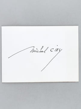 Michel Ciry. Huiles - Aquarelles - Gravures. Galerie Patrick Héraud [ Avec une belle lettre autographe signée de Michel Ciry ] Carton d'invitation au ...