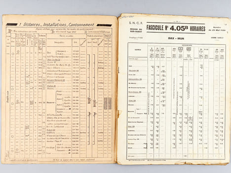 [ Renseignements techniques N° 4.05 A et 4.05 B ] : 4.05.1 : Bordeaux à Dax Mai 1960  [ Avec : ] Fascicule-Horaires N° 4.05 A Horaires. ...