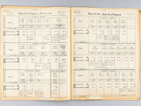 Renseignements techniques N° 4.34 C 4.34 2  Biarritz la Négresse à Biarritz Ville. Mai 1959  [ Avec : ] Fascicule-Horaires N° 4.34. C Horaires. ...
