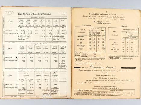Renseignements techniques N° 4.34 C 4.34 2  Biarritz la Négresse à Biarritz Ville. Mai 1959  [ Avec : ] Fascicule-Horaires N° 4.34. C Horaires. ...