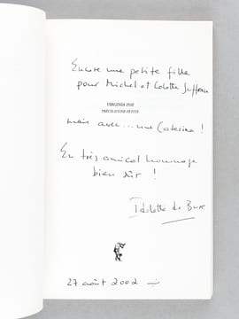 [ Ensemble de 3 livres dédicacés par l'auteur, avec 3 L.A.S. de l'auteur ] La Garde-Robe ou les Phrases de taffetas [ Avec : ] Virgina Poe. Précis ...