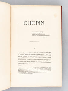 G. Chopin, Essai de critique musicale par H. Barbedette [ Avec : ] Leçons écrites sur les Sonates pour Piano seul de L. van Beethoven [ Edition originale ]