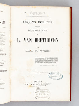 G. Chopin, Essai de critique musicale par H. Barbedette [ Avec : ] Leçons écrites sur les Sonates pour Piano seul de L. van Beethoven [ Edition ...