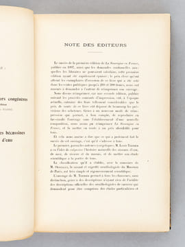 La Sauvagine en France. Chasse, description et histoire naturelle de toutes les espèces visitant nos contrées. TERNIER,Louis