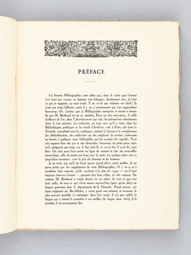 Bibliographie gasconne du Bordelais [ Edition originale - Avec 4 lettres signées de l'auteur évoquant l'ouvrage ] [On joint : ] La Littérature ...