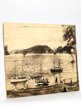 Lot de 6 cartes postales géantes de Libourne : Le Tertre de Fronsac et les bords de la Dordogne (vue prise des allées Souchet) ; Clocher de l'Eglise ...