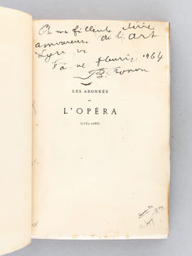 Les Abonnés de l'Opéra (1783-1786). BOYSSE, Ernest