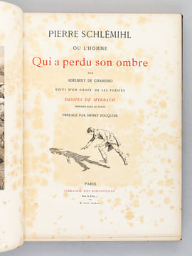 Pierre Schlémihl ou l'Homme qui a perdu son Ombre. Suivi d'un choix de ses Poésies.. CHAMISSO, Adelbert de