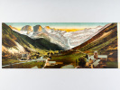Gavarnie - Le Cirque et son village [ Vue panoramique géante en couleurs format 56 x 22 cm ]. LL