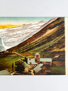Gavarnie - Le Cirque et son village [ Vue panoramique géante en couleurs format 56 x 22 cm ]