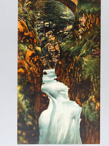 Cauterets. Le Pont d'Espagne [ Vue géante en couleurs format 56 x 21,5 cm ]