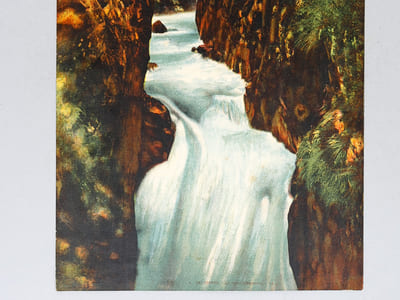 Cauterets. Le Pont d'Espagne [ Vue géante en couleurs format 56 x 21,5 cm ]