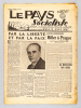 Le Pays socialiste. Par la Liberté - Par la Paix ! Première Année n° 1 - Samedi 18 mars [ 1939 ]. FAURE, Paul