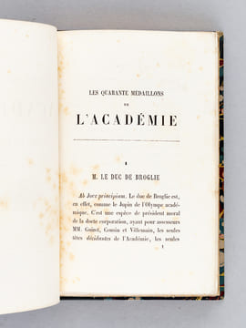 Les quarante médaillons de l'Académie. [ Edition originale ]. BARBEY D'AUREVILLY, Jules
