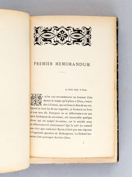 Premier Mémorandum 1836-1838 [ On joint : ] Deuxième Mémorandum (1838) et quelques pages de 1864. BARBEY D'AUREVILLY, Jules 