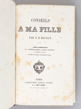 Conseils à ma Fille. BOUILLY, J. N.