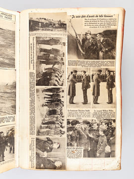 Recueil de coupures de presse d'époque : la Seconde Guerre Mondiale vue au jour le jour par un français à travers les journaux de l'époque ! . Anonyme ...