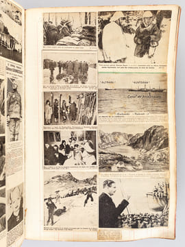 Recueil de coupures de presse d'époque : la Seconde Guerre Mondiale vue au jour le jour par un français à travers les journaux de l'époque ! . Anonyme ...