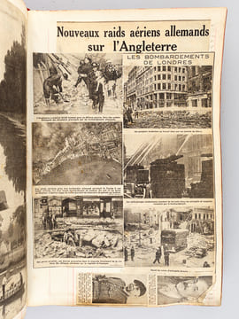 Recueil de coupures de presse d'époque : la Seconde Guerre Mondiale vue au jour le jour par un français à travers les journaux de l'époque ! . Anonyme ...