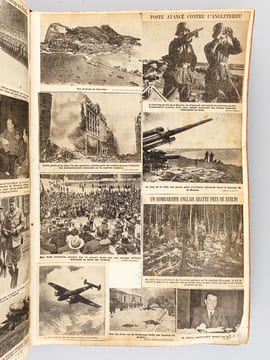 Recueil de coupures de presse d'époque : la Seconde Guerre Mondiale vue au jour le jour par un français à travers les journaux de l'époque ! . Anonyme ...