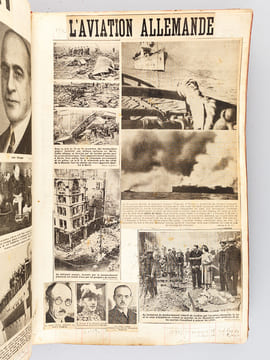 Recueil de coupures de presse d'époque : la Seconde Guerre Mondiale vue au jour le jour par un français à travers les journaux de l'époque ! . Anonyme ...