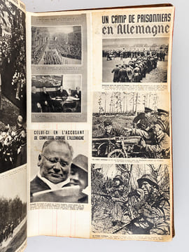 Recueil de coupures de presse d'époque : la Seconde Guerre Mondiale vue au jour le jour par un français à travers les journaux de l'époque ! . Anonyme ...