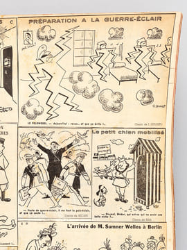 Recueil de coupures de presse d'époque : la Seconde Guerre Mondiale vue au jour le jour par un français à travers les journaux de l'époque ! . Anonyme ...