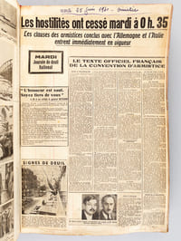 Recueil de coupures de presse d'époque : la Seconde Guerre Mondiale vue au jour le jour par un français à travers les journaux de l'époque !