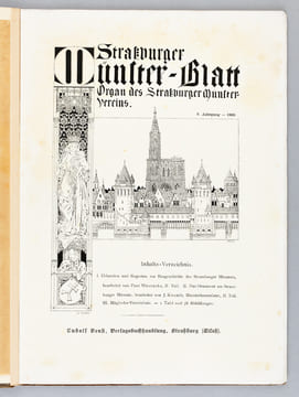 Strassburger Münster-Blatt. Organ des Strassburger Münster-Vereins ( Jahrgang I bis V : . 1903 -1908) [ Ensemble des 5 Premiers numéros ] N° 1 année ...