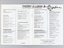 Thierry Le Luron Marigny 83 [ Programme dédicacé par Thierry le Luron ] "De de Gaulle à Mitterrand". LE LURON, Thierry