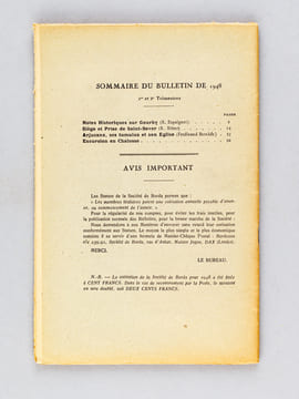Bulletin de la Société de Borda Dax (Landes) Soixante-Douzième Année (1948) (4 Trimestres en 2 volumes - Année 1948 Complète) [ Contient notamment : ] ...
