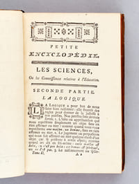 Petite Encyclopédie ou les Elémens des connaissances humaines, contenant les Notions générales de toutes les Sciences, de tous les Arts utiles, & des matières qui ont rapport à la Société. Tome 2