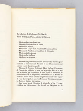 Leçon inaugurale du Professeur J.-C. Rudler, Directeur de la Clinique Chirurgicale de l'Université de Genève [ On joint : ] Jean-Claude Rudler, ...