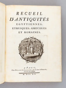 Recueil d'Antiquités égyptiennes, grecques et romaines (Tomes I, II, III, IV, V : 5 Tomes sur 7)
