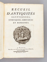 Recueil d'Antiquités égyptiennes, grecques et romaines (Tomes I, II, III, IV, V : 5 Tomes sur 7)