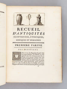 Recueil d'Antiquités égyptiennes, grecques et romaines (Tomes I, II, III, IV, V : 5 Tomes sur 7)