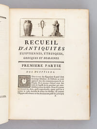 Recueil d'Antiquités égyptiennes, grecques et romaines (Tomes I, II, III, IV, V : 5 Tomes sur 7)