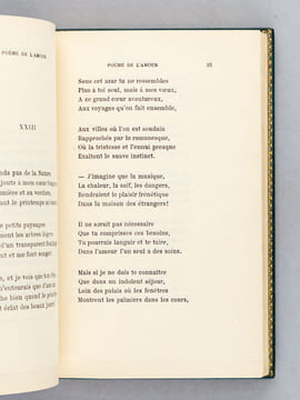 Poème de l'Amour [ Edition originale ]. NOAILLES, Comtesse de ; [ NOAILLES, Anna de ]