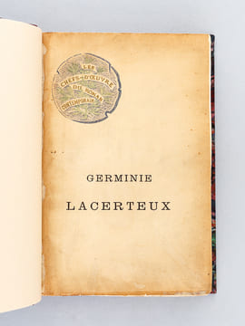 Germinie Lacerteux [ Livre dédicacé par l'auteur ]. GONCOURT, Jules et Edmond de ; (JEANNIOT, L.)