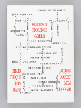 Par le Don de Florence Gould [ Livre dédicacé par l'auteur - Avec 3 cartes autographes de Florence Gould ]. CHAPON, François ; AURY, Dominique ; ...