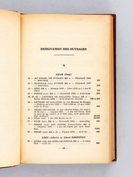 La Bibliothèque du Livre rare. Livres de luxe, éditions originales modernes de 1870 à nos jours. Répertoire des ouvrages ayant figuré dans les ...