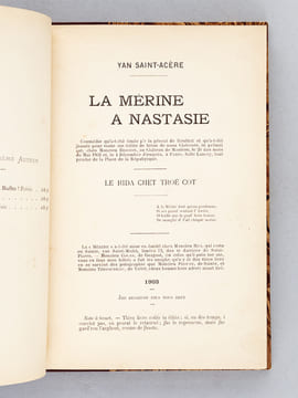La Mérine à Nastasie [ Edition originale ] Le rida chet troé cot.. SAINT-ACERE, Yan ; [ JEAN, Docteur Athanase ]