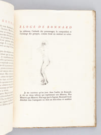 Eloge de Pierre Bonnard par Léon Werth. Orné de dix lithographies [ Edition originale - Manque un hors texte]