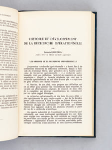 Science et Action économique. Précédé de "science et humanisme" par René Poirier [ Contient notamment : ] René Marcier : Essai de définition de la recherche opérationelle ; Germain Kreweras : Histoire et développement de la recherche opérationnelle ; Maurice Girault : Problèmes de gestion dans les phénomènes aléatoires ; Jean Bouzitat : Quelques aspects théoriques et pratiques des jeux de stratégie ; Georges Guilbaud : La mathématique des programmes économiques