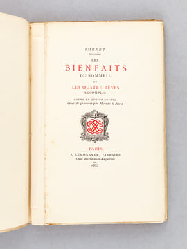 Les Bienfaits du Sommeil ou Les Quatre Rêves accomplis. Poème en quatre chants orné de gravures de Moreau le Jeune [ exemplaire numéroté sur Japon ]. ...
