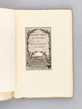 Les Bienfaits du Sommeil ou Les Quatre Rêves accomplis. Poème en quatre chants orné de gravures de Moreau le Jeune [ exemplaire numéroté sur Japon ]. ...